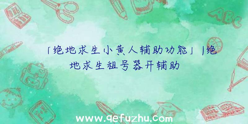 「绝地求生小黄人辅助功能」|绝地求生租号器开辅助